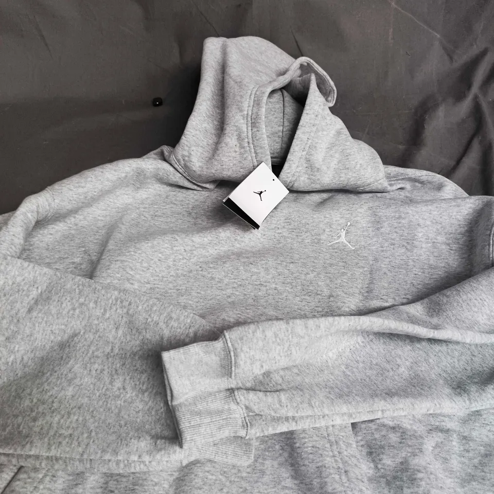 NIKE JORDAN MEN'S HOODIE – GREY, OVERSIZED FIT, UK XL