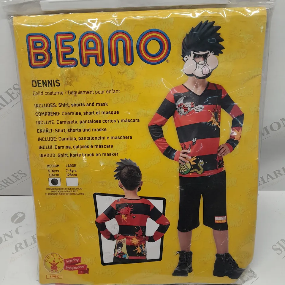 BRAND NEW BEANO DENNIS CHILD COSTUME