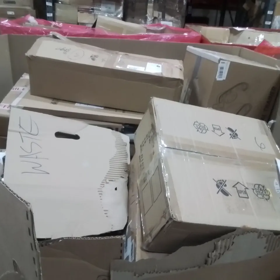 PALLET OF ASSORTED HOUSEHOLD GOODS AND PRODUCTS TO INCLUDE;PULL UP BAR,CAMPING TROLLEY,KIDS GAME