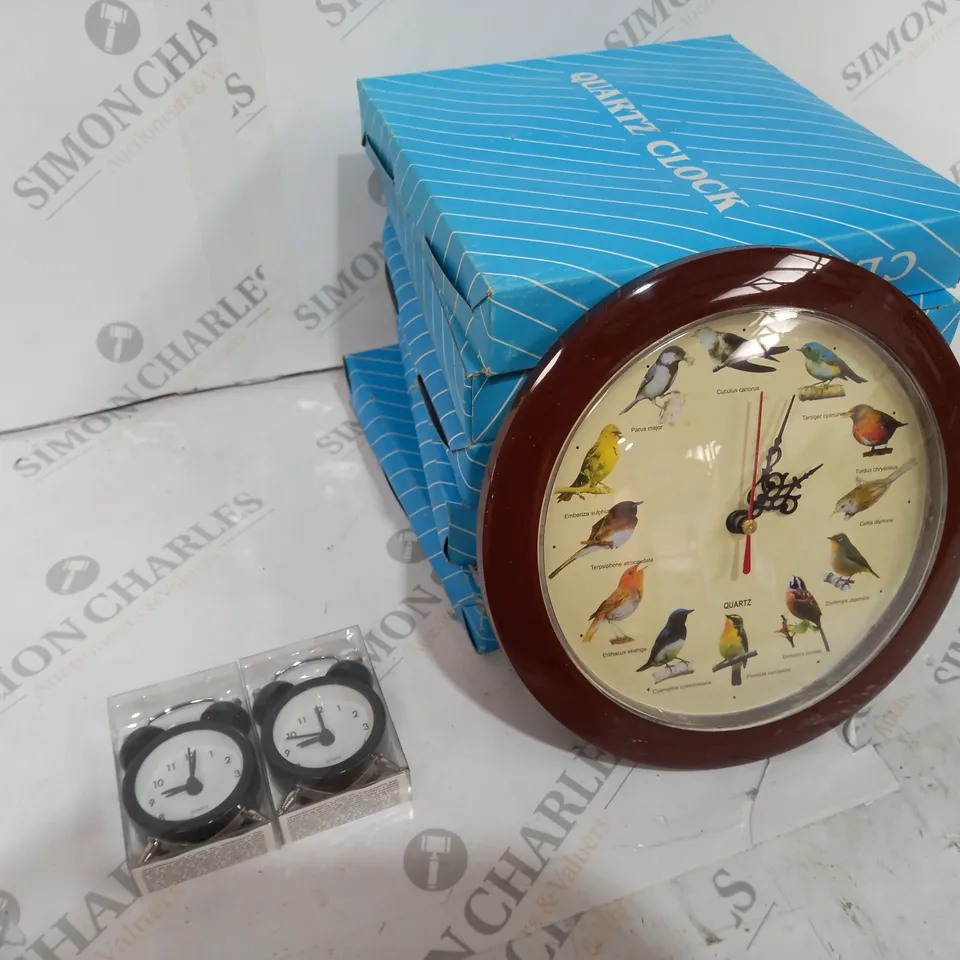 BOX OF APPROX 8 ASSORTED QUARTZ CLOCKS