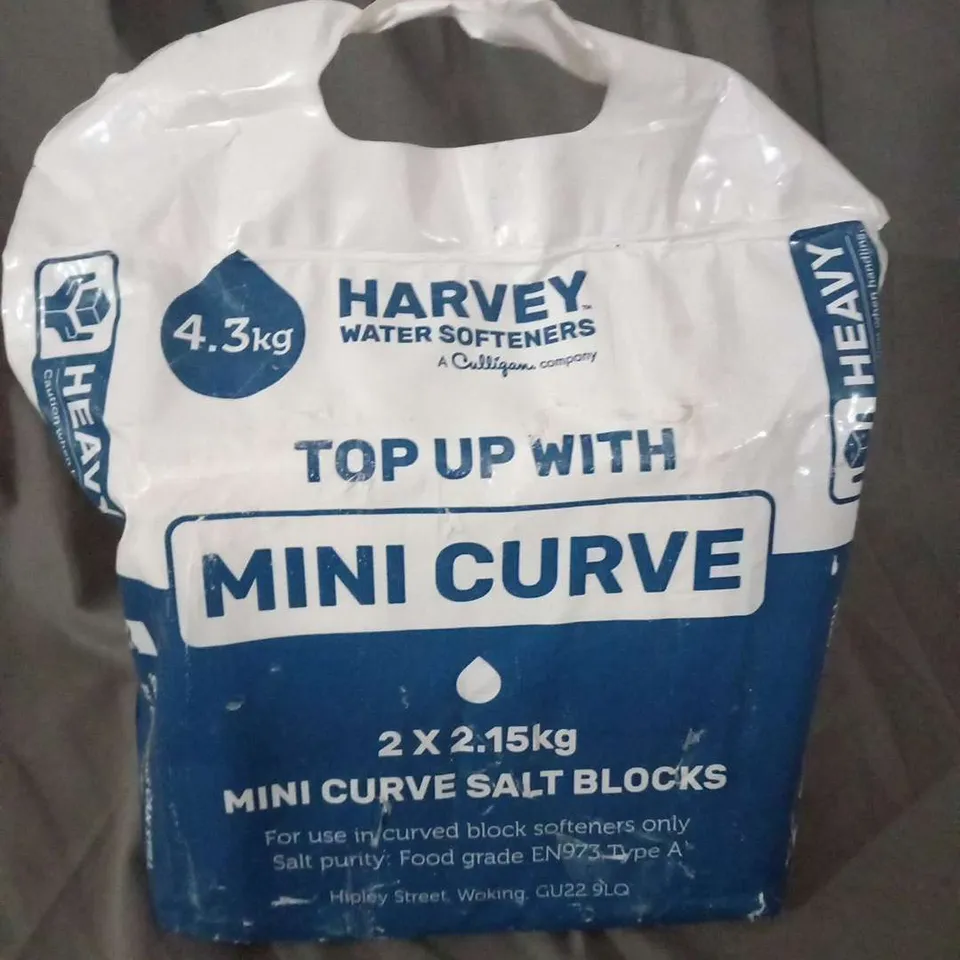 HARVEY WATER SOFTENERS MINI CURVE SALT BLOCKS 2 X 2.15KG