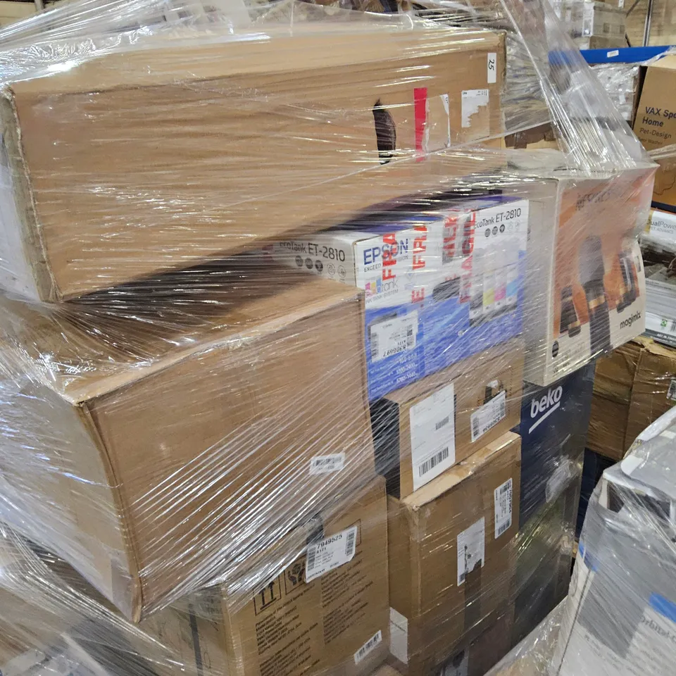 PALLET OF APPROXIMATELY 26 UNPROCESSED RAW RETURN HOUSEHOLD AND ELECTRICAL GOODS TO INCLUDE;