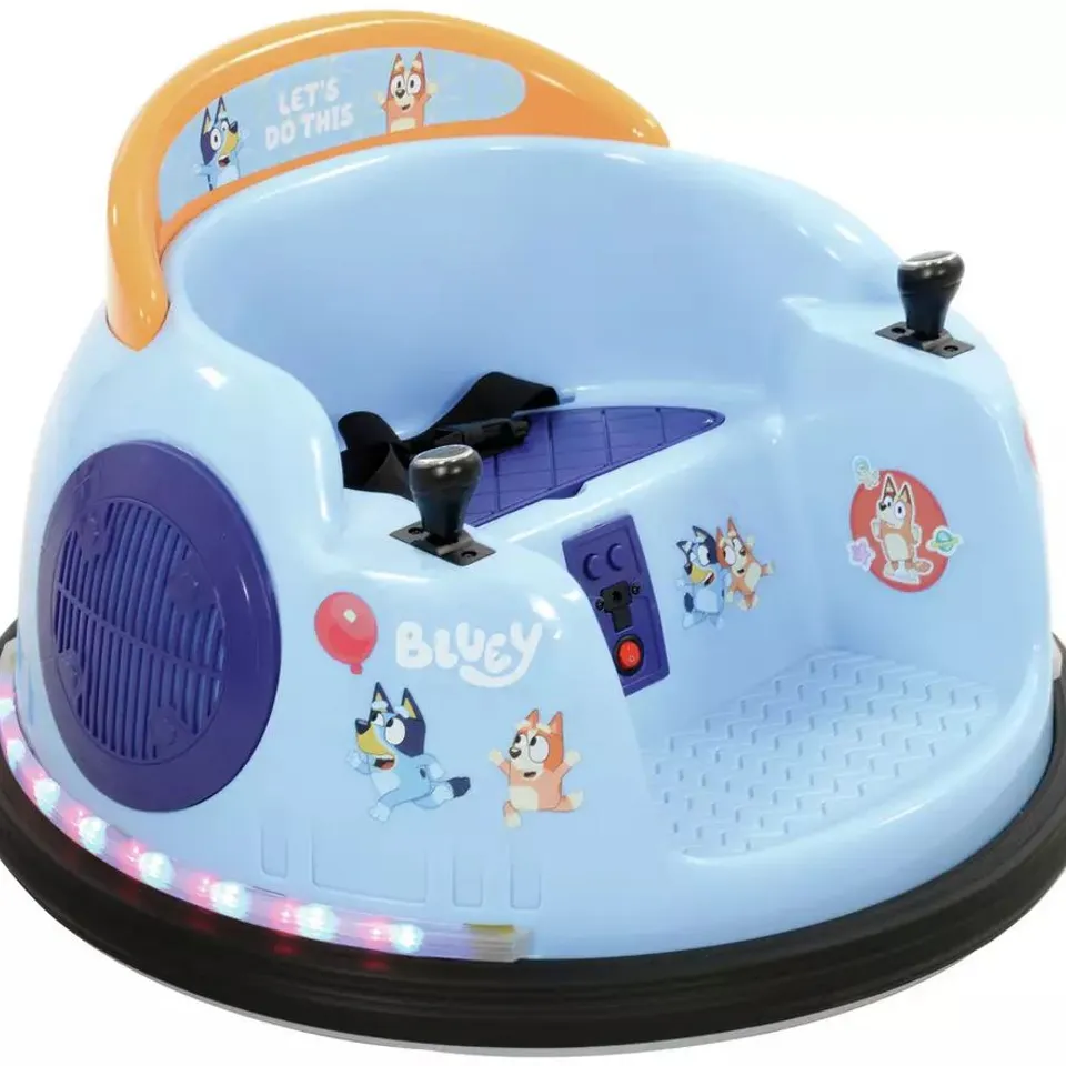 BOXED BLUEY 6V ELECTRIC BUMPER CAR RIDE ON - COLLECTION ONLY