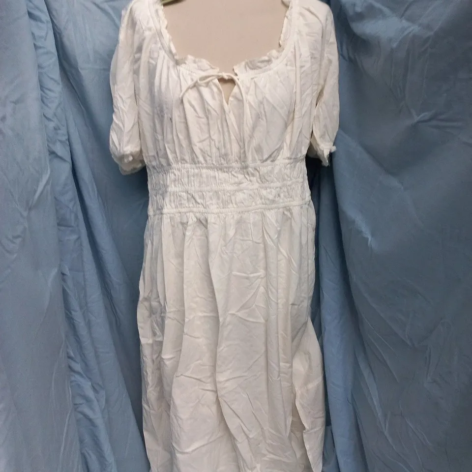 NOBODYS CHILD TULA MIDI DRESS IN BEIGE - UK 18