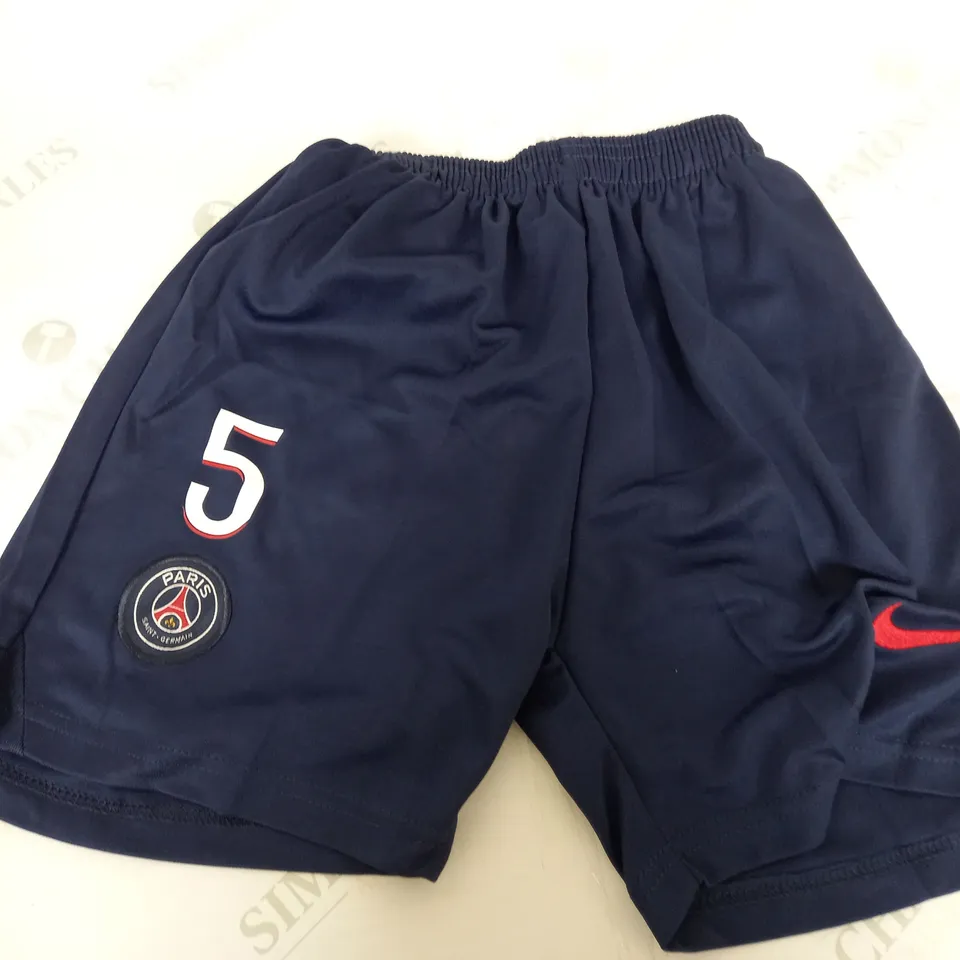 NIKE PSG KIDS HOME SHIRT AND SHORTS - '5 MARQUINHOS' - SIZE 22
