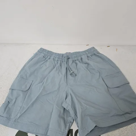 REVOLUTION LIGHT BLUE CARGO SHORTS – SIZE M, 100% ORGANIC COTTON