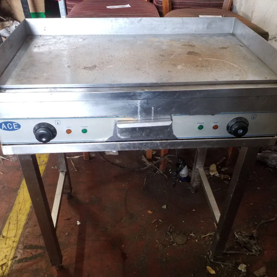 ACE ELECTRIC GRIDDLE 100CM CHROME EN119