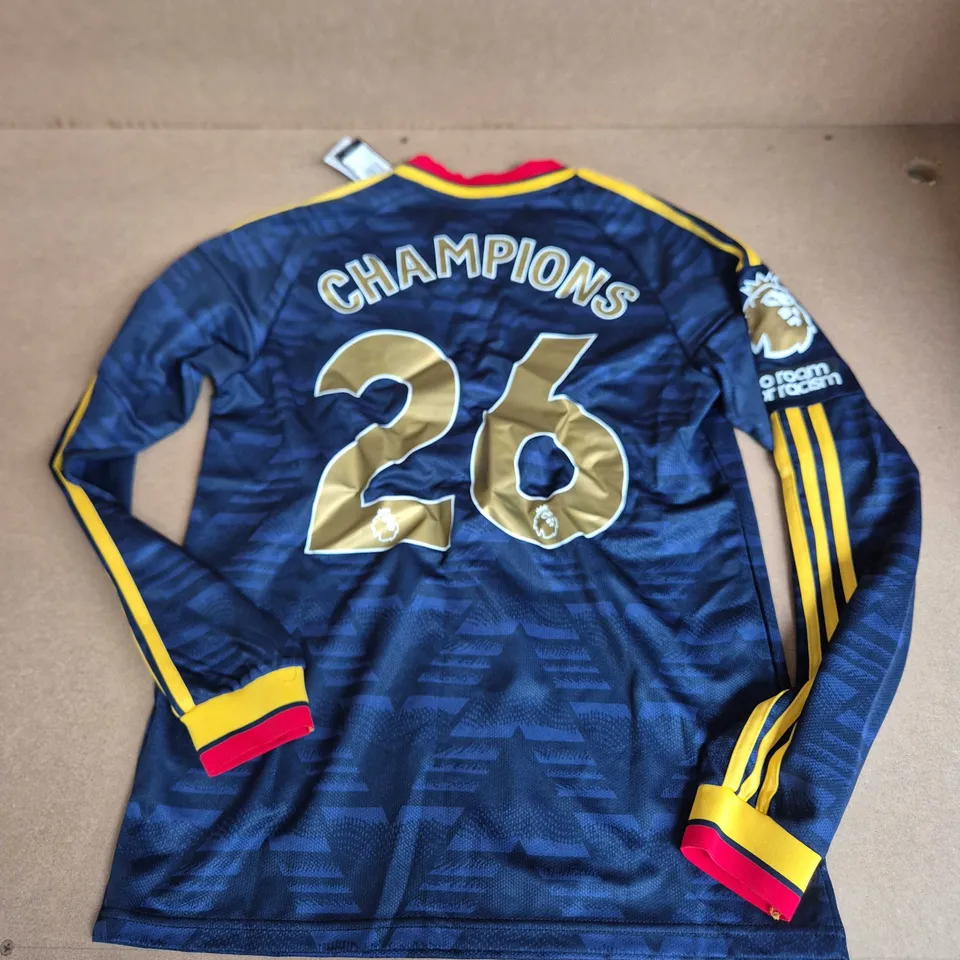 ADIDAS ARSENAL LONG SLEEVE CHAMPIONS 26 JERSEY - MEDIUM