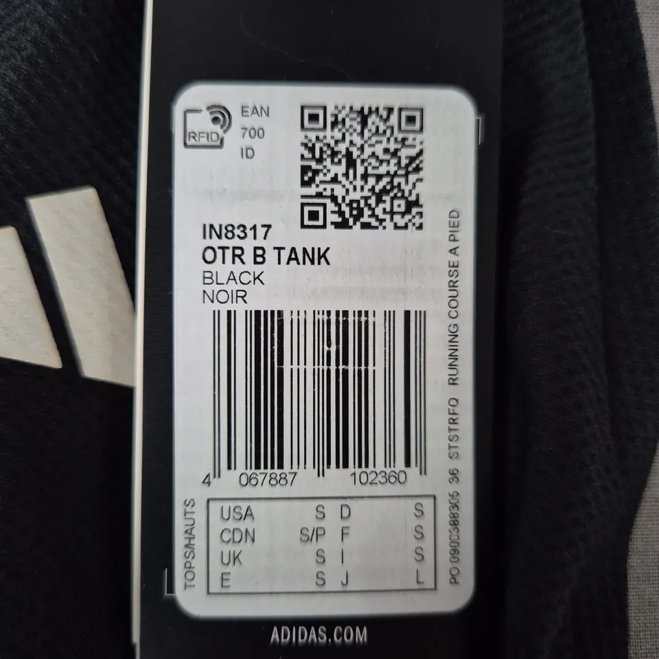 ADIDAS RUNNING TANK TOP – BLACK, WOMEN'S RACERBACK - SMALL