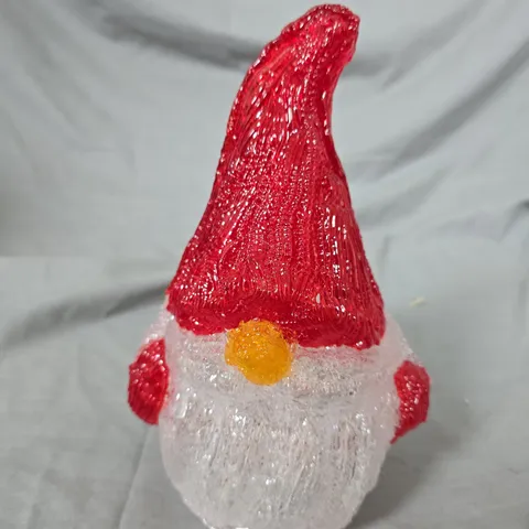 12 X BOXED PRE LIT ACRYLIC SANTA ORNAMENTS 