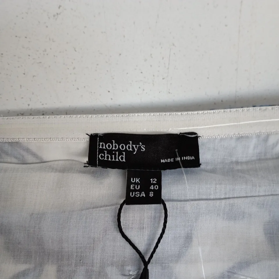 NOBODY'S CHILD FELICITY MIDI DRESS – BLUE FLORAL, UK 12 (EU 40, USA 8)