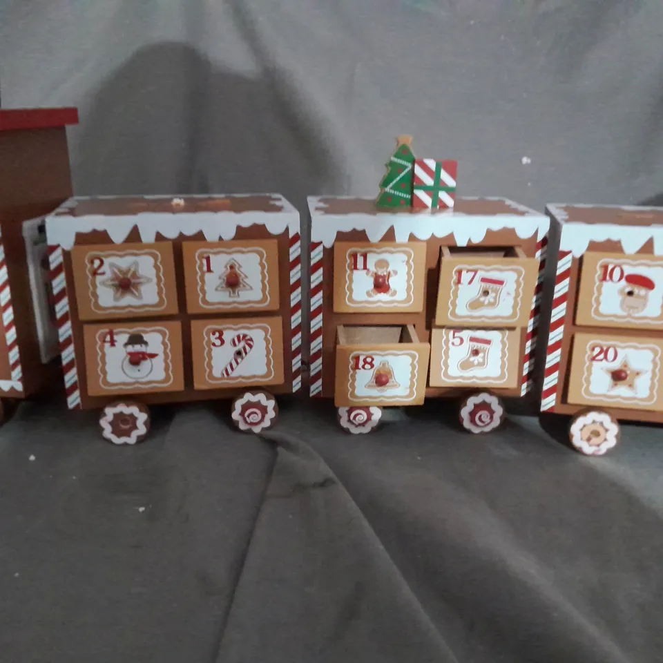 BOXED THREE KINGS GINGERBREAD TRAIN LIGHT UP ADVENT CALENDAR RRP £29.99