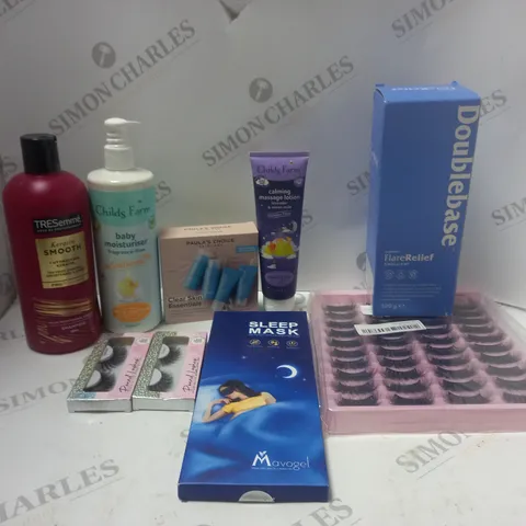 LOT OF ASSORTED COSMETIC ITEMS TO INCLUDE DOUBLEBASE, TRESEMME AND SLEEPING MASK
