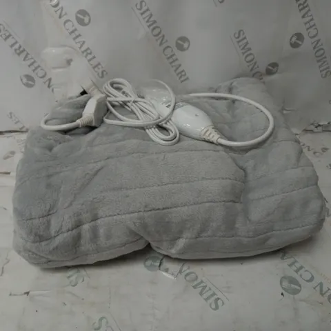 BOXED COZEE HOME VELVETSOFT HEATED THROW IN LIGHT GREY