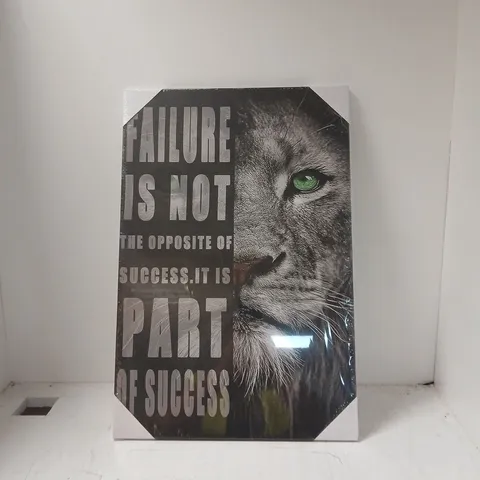 LION POSTER PRINT: 'FAILURE IS NOT THE OPPOSITE OF SUCCESS' 