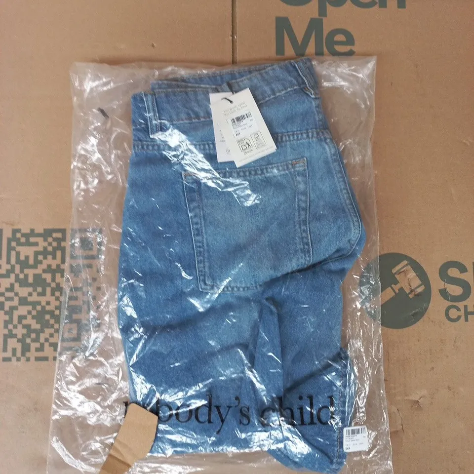 BAGGED NOBODY'S CHILD SUTTON DENIM SHORT IN BLUE SIZE UK 12