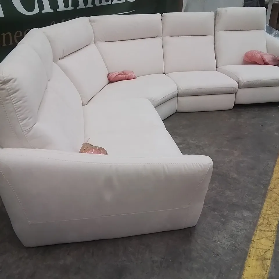 QUALITY DESIGNER ITALIAN MADE GAIA ELECTRIC PART RECLINING FABRIC CORNER SOFA 