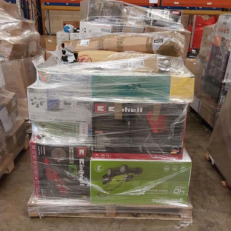 PALLET OF APPROXIMATELY 27 UNPROCESSED RAW RETURN HOUSEHOLD AND ELECTRICAL GOODS TO INCLUDE;
