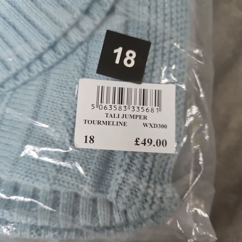 CREW CLOTHING COMPANY TALI JUMPER – LIGHT BLUE UK 18