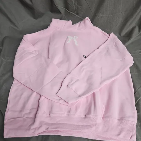 HOLLISTER BOW HOODIE IN PINK SIZE M