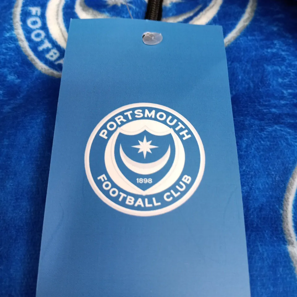 PORTSMOUTH FC LUXURY SHERPA ONESIE – BLUE, SIZE L