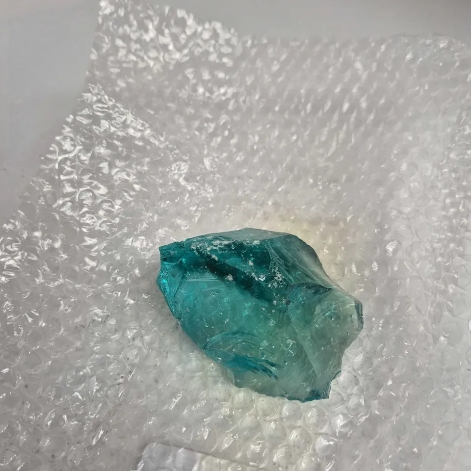 AQUA COLOURED OBSIDIAN PIECE