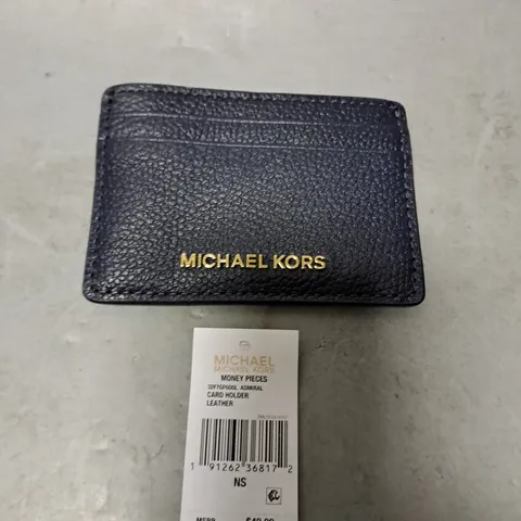 MICHAEL KORS CARD HOLDER IN LEATHER NAVY