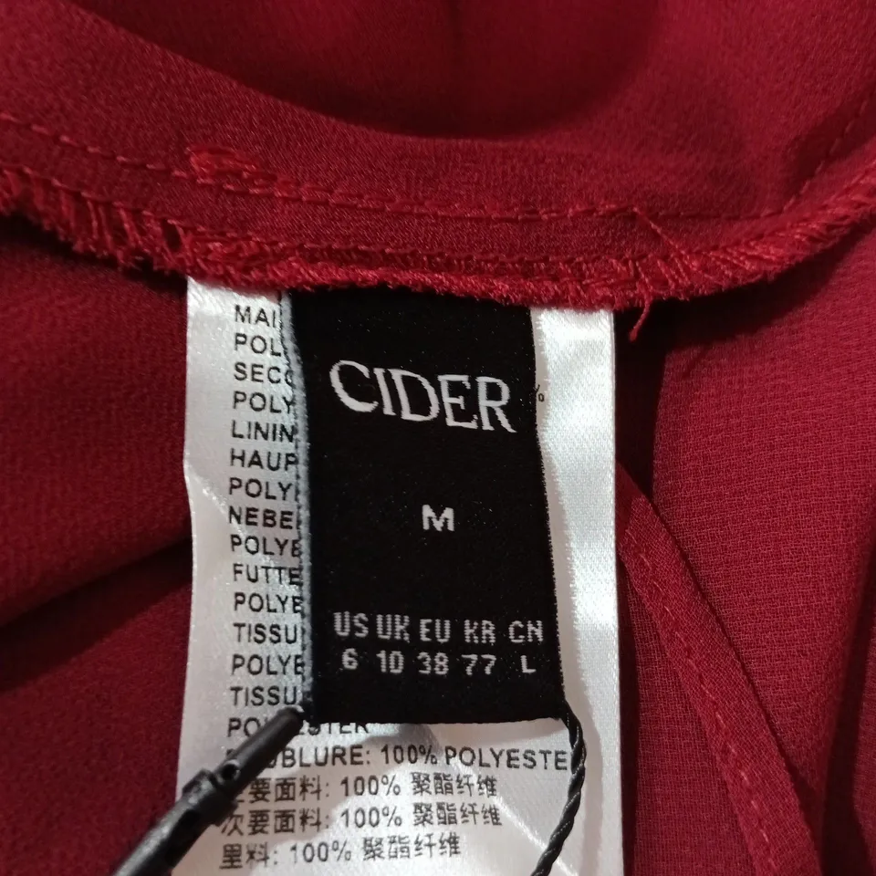 CIDER WOMEN’S RED DRESS, SIZE M