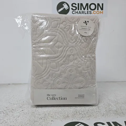 RETREAT PINSONIC DUVET COVER SET - NATURAL - KING