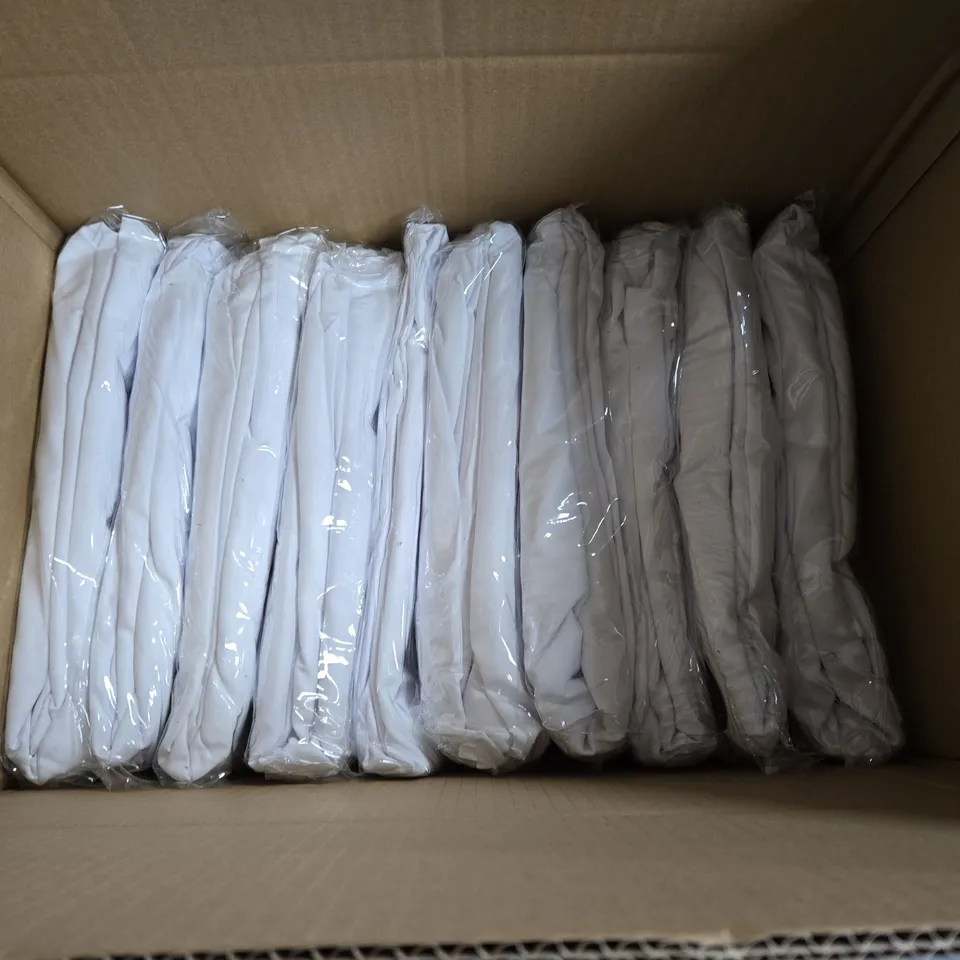 APPROXIMATELY 10 TOPAZ HOME COLLECTION DEEP FITTED SHEETS - WHITE - SUPER KING SIZE