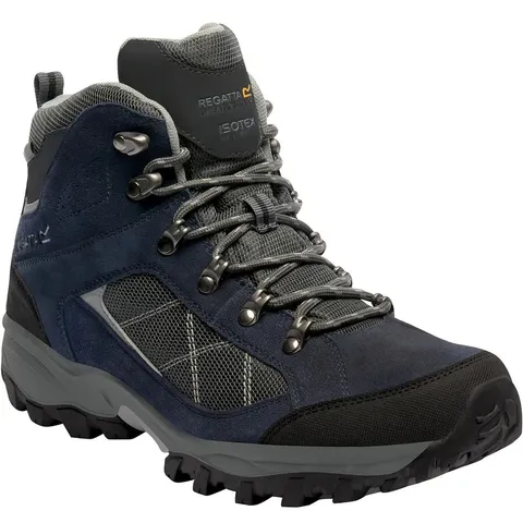 REGATTA MENS CLYDEBANK WATERPROOF WALKING BOOTS - NAVY BLAZE SIZE 9