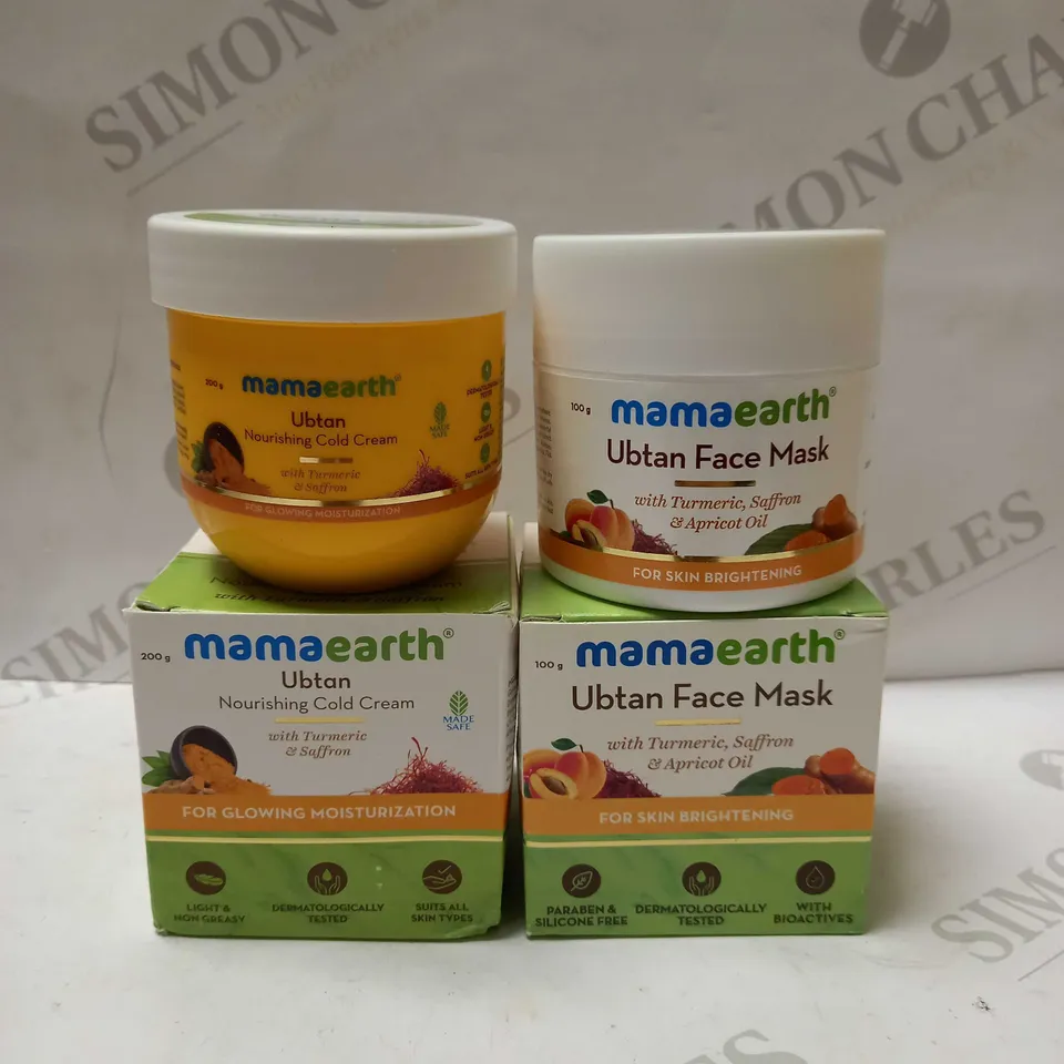 LOT OF 2 MAMA EARTH UBTAN NOURISHING COLD CREAM & FACE MASK 