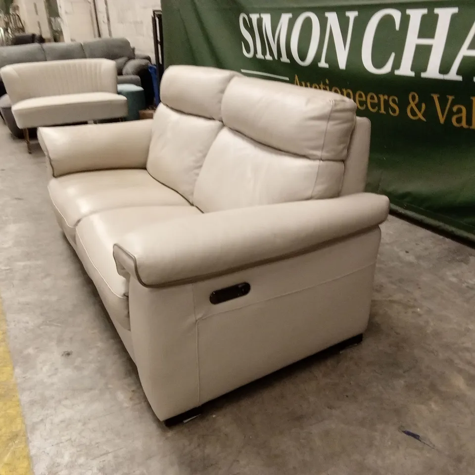 QUALITY DESIGNER 2 SEATER ELECTRIC RECLINER LEATHER SOFA
