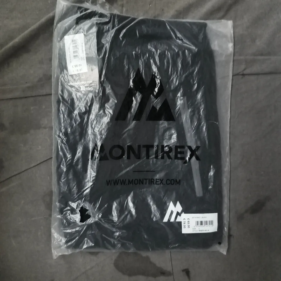 MONTIREX ZETA PANTS IN BLACK SIZE LARGE