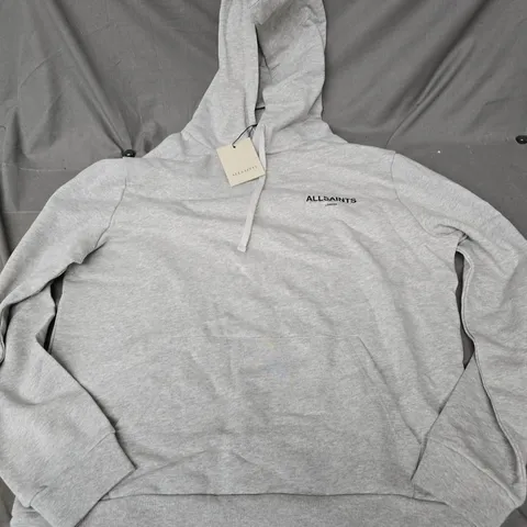 ALL SAINTS HALCYLON OTH HOODY IN LIGHT GREY - SMALL