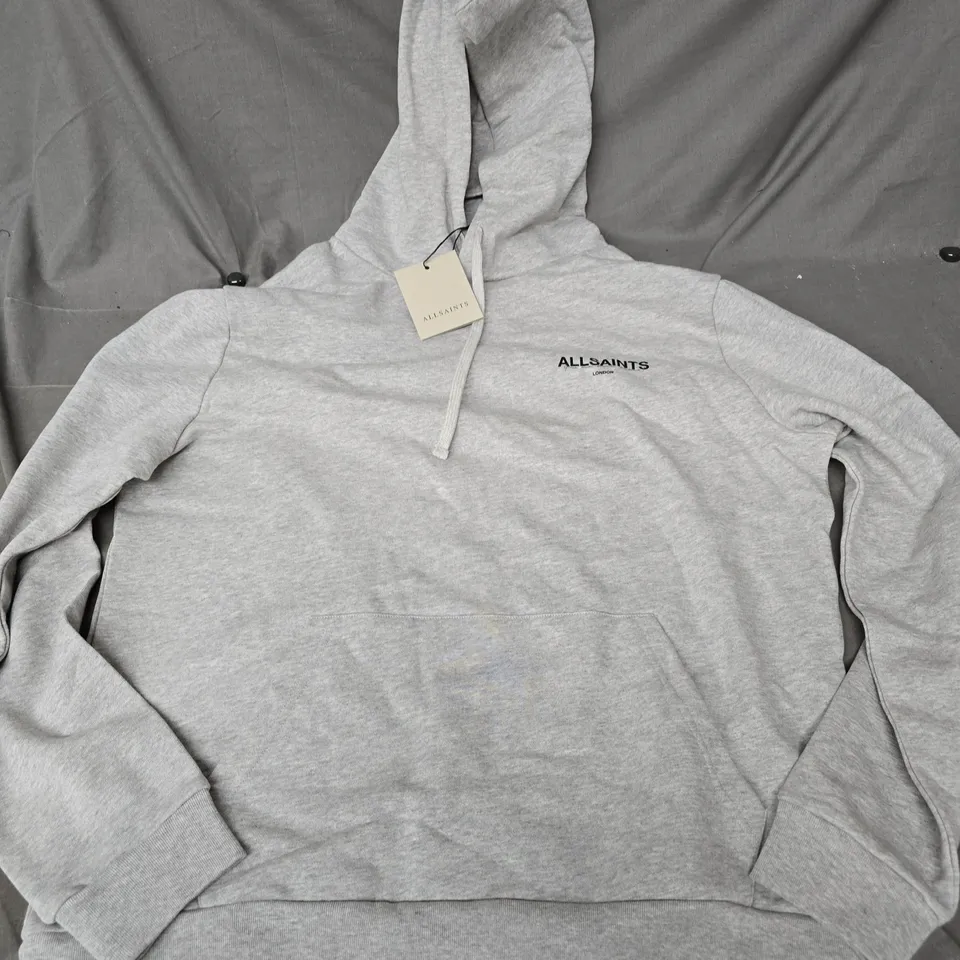 ALL SAINTS HALCYLON OTH HOODY IN LIGHT GREY - SMALL