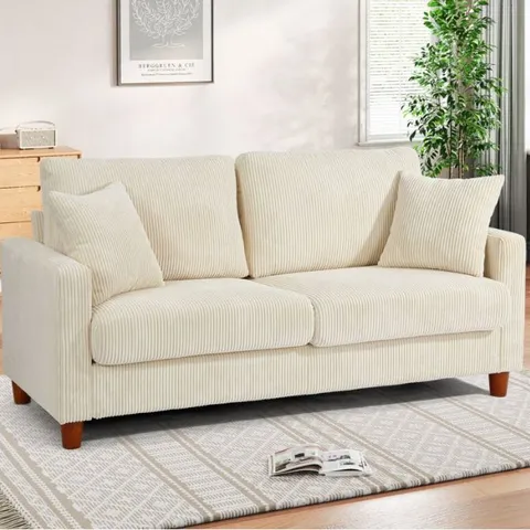 BOXED 2 SEATER SOFA CORDUROY 