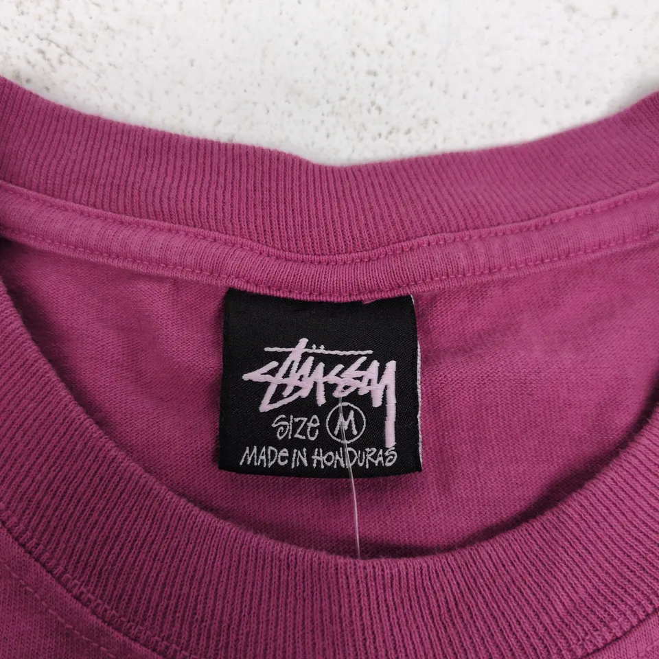 STUSSY PERMANENT COLLECTION P.D. TEE – BERRY, SIZE MEDIUM