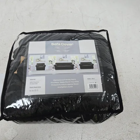 SOFA COVER – BLACK, ONE-PIECE (50% POLYESTER, 50% SPANDEX)