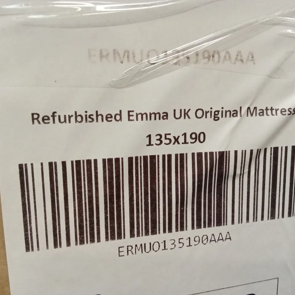 BOXED AND ROLLED MANUFACTURER REFURBISHED EMMA UK ORIGINAL MATTRESS 135 X 190CM (DOUBLE SIZE)