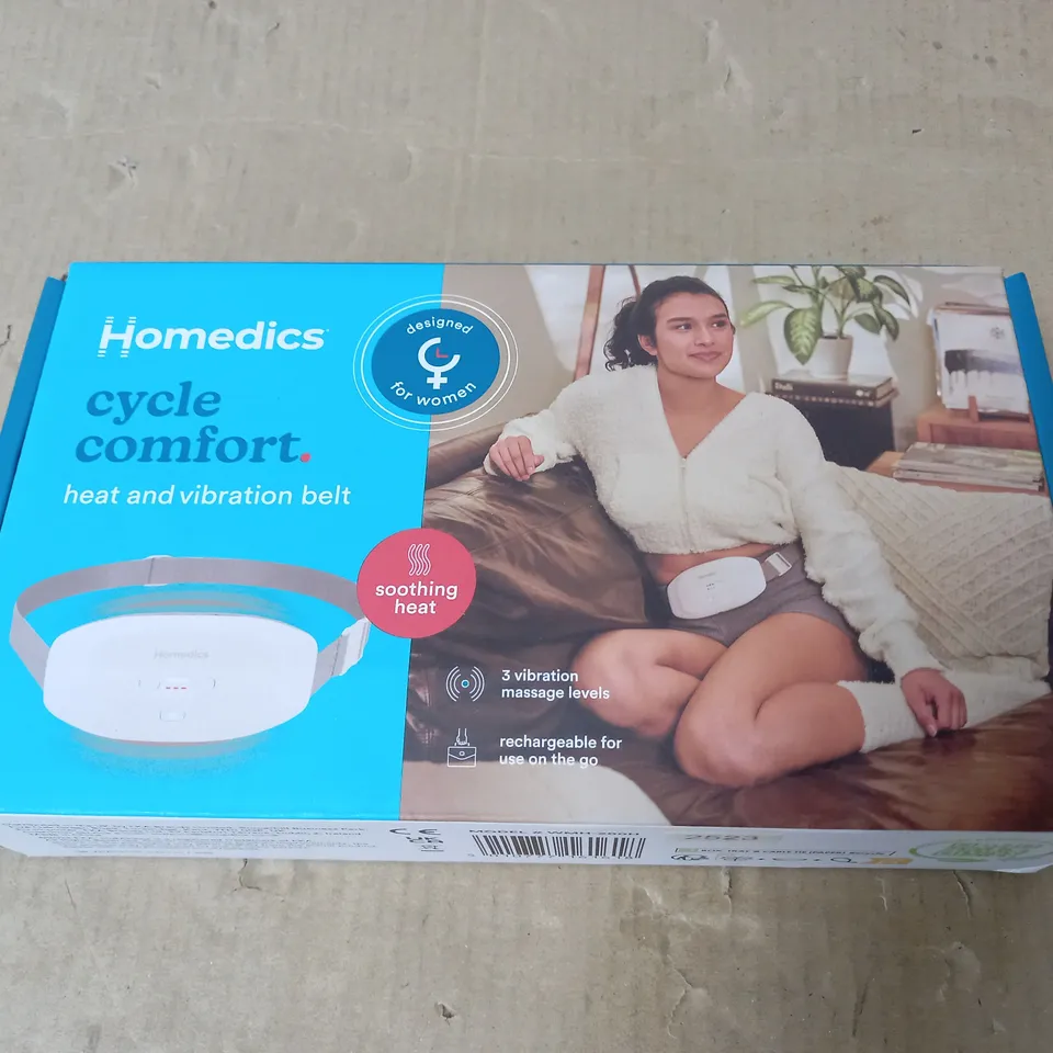 BOXED HOMEDICS CYCLE COMFORT HEAT AND VIBRATION BELT