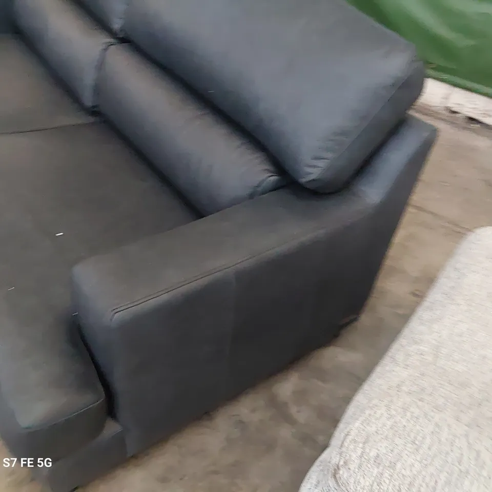 QUALITY BRITISH DESIGNER LOUNGE Co. ROMILEY THREE SEATER SOFA VINTAGE LEATHER SHADOW 