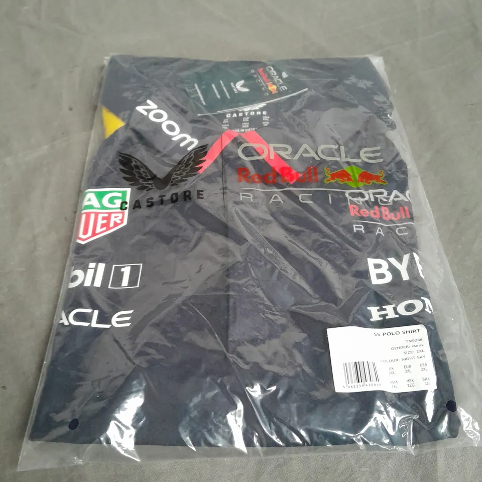 SEALED CASTORE RED BULL SS POLO SHIRT - UK 2XL