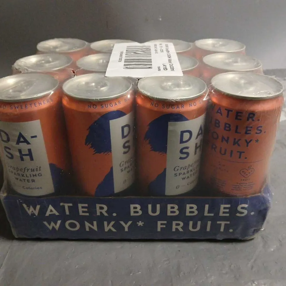 12-CAN PACK OF DA-SH GRAPEFRUIT SPARKLING WATER