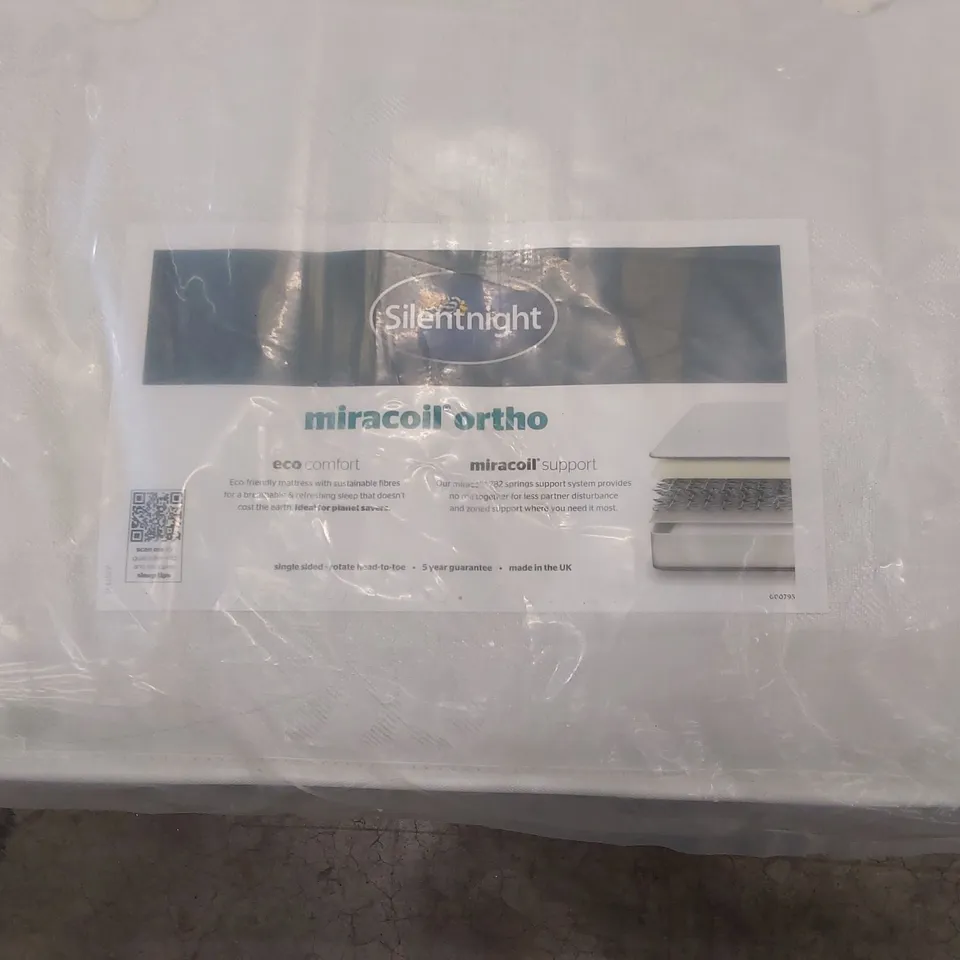 QUALITY BAGGED 5' KING SILENTNIGHT ECO COMFORT ORTHO MIRACOIL MATTRESS 