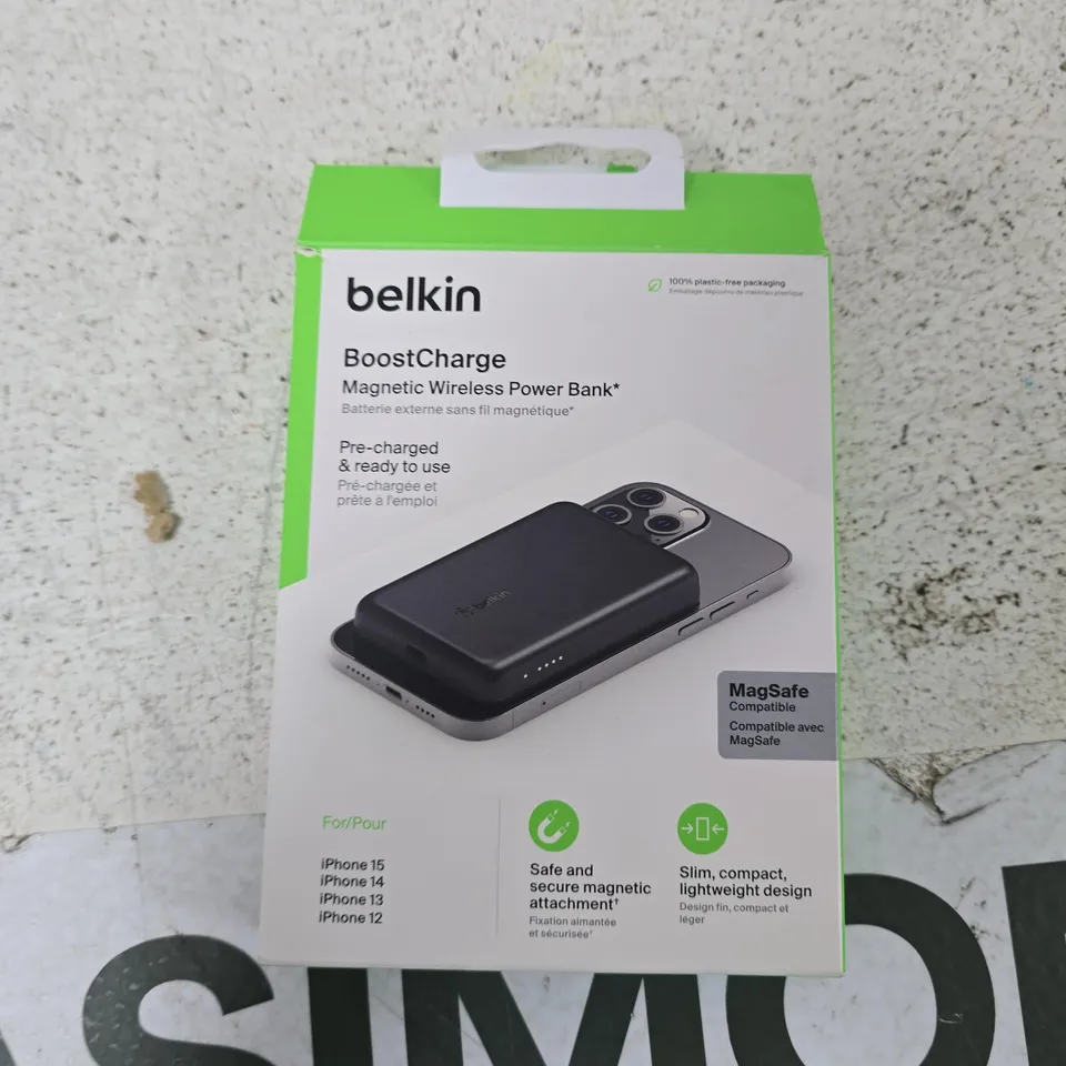 BELKIN BOOSTCHARGE MAGNETIC WIRELESS POWER BANK (MAGSAFE) – 2,500 MAH FOR IPHONE 12–15