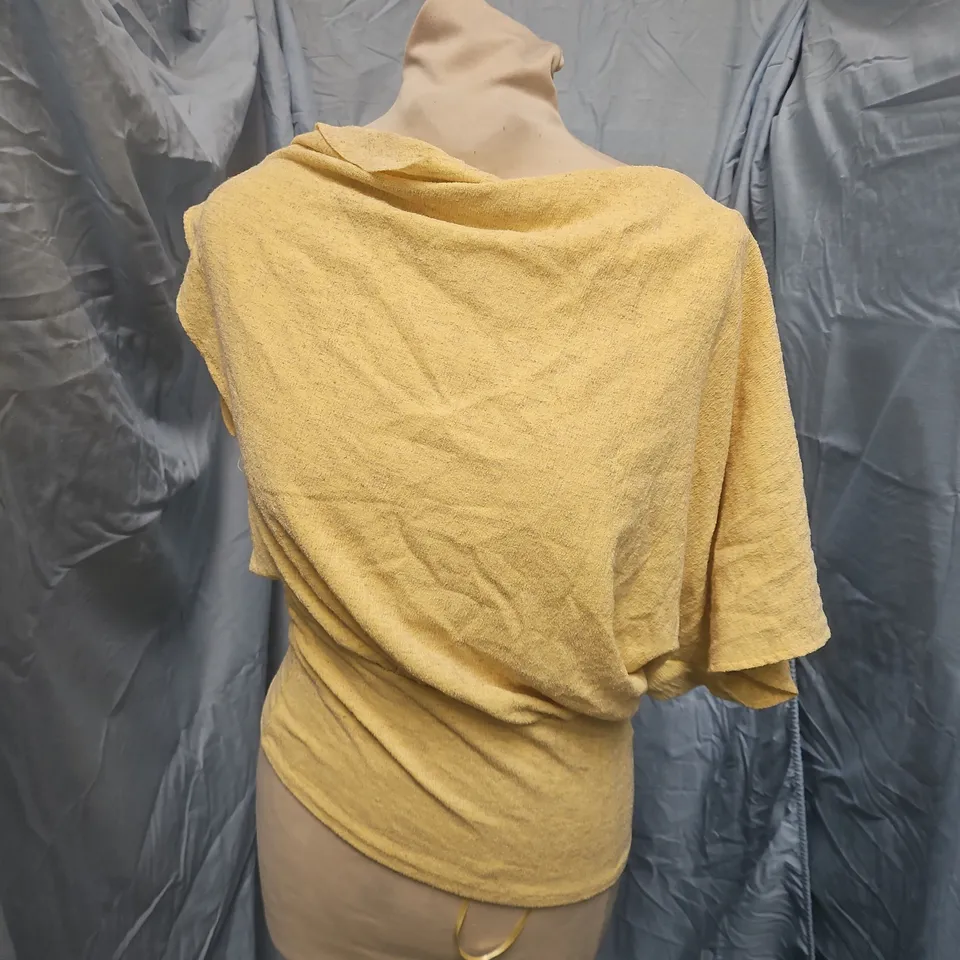 ZARA MUSTARD YELLOW KNIT TOP – WOMEN'S UK 8-10 (EU S / US S), MADE IN TURKEY