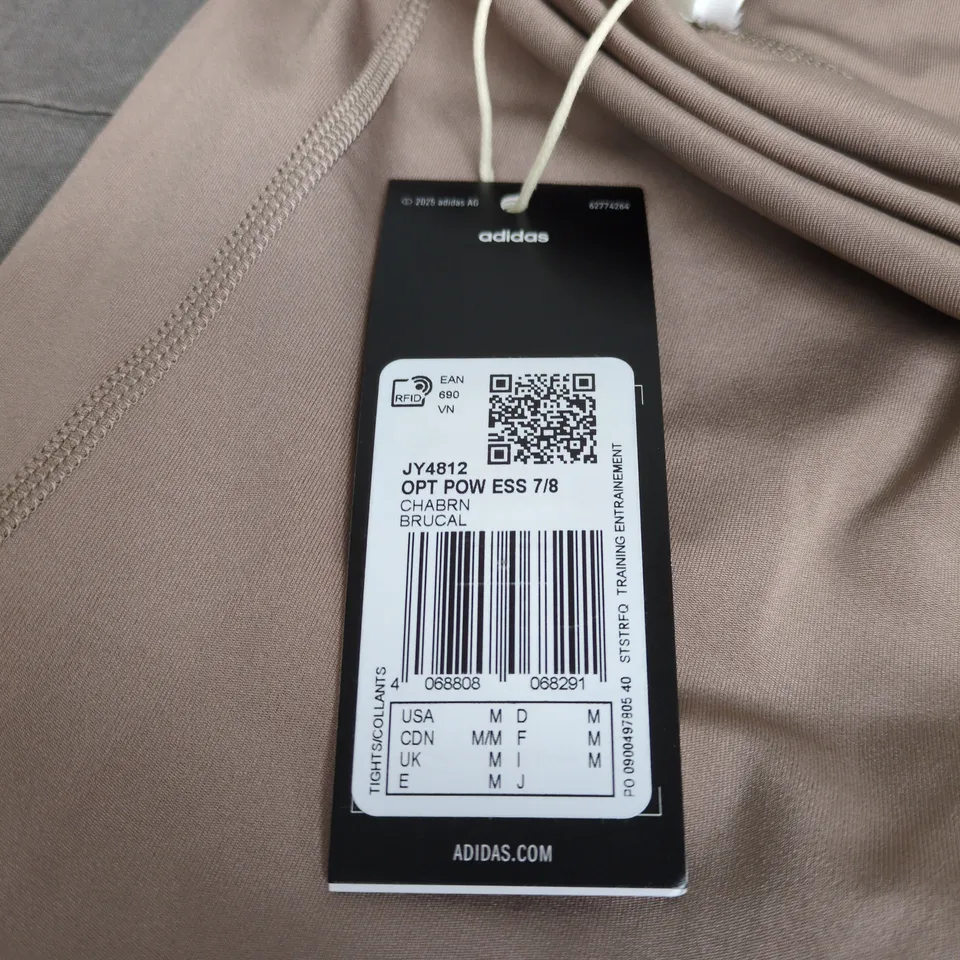 ADIDAS CLIMACOOL TAUPE WOMEN'S 7/8 LEGGINGS, SIZE M (UK 12-14 / EU 40-42), TAG ATTACHED