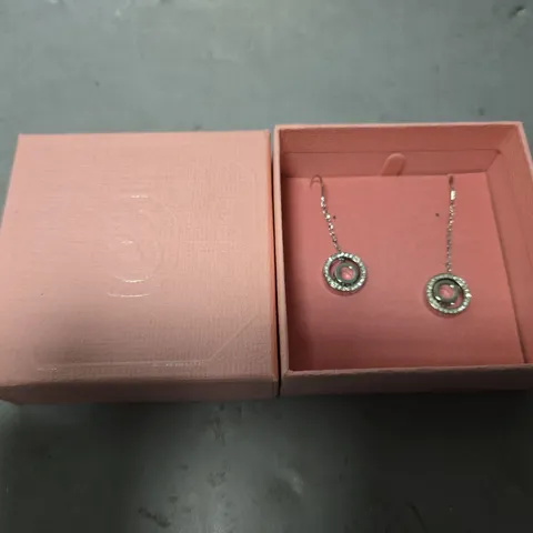 BOXED SWAROVSKI CIRCLE EARRINGS 