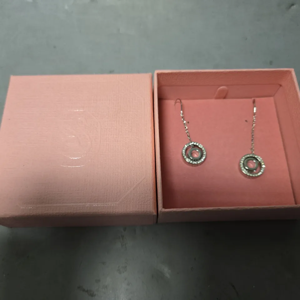BOXED SWAROVSKI CIRCLE EARRINGS 